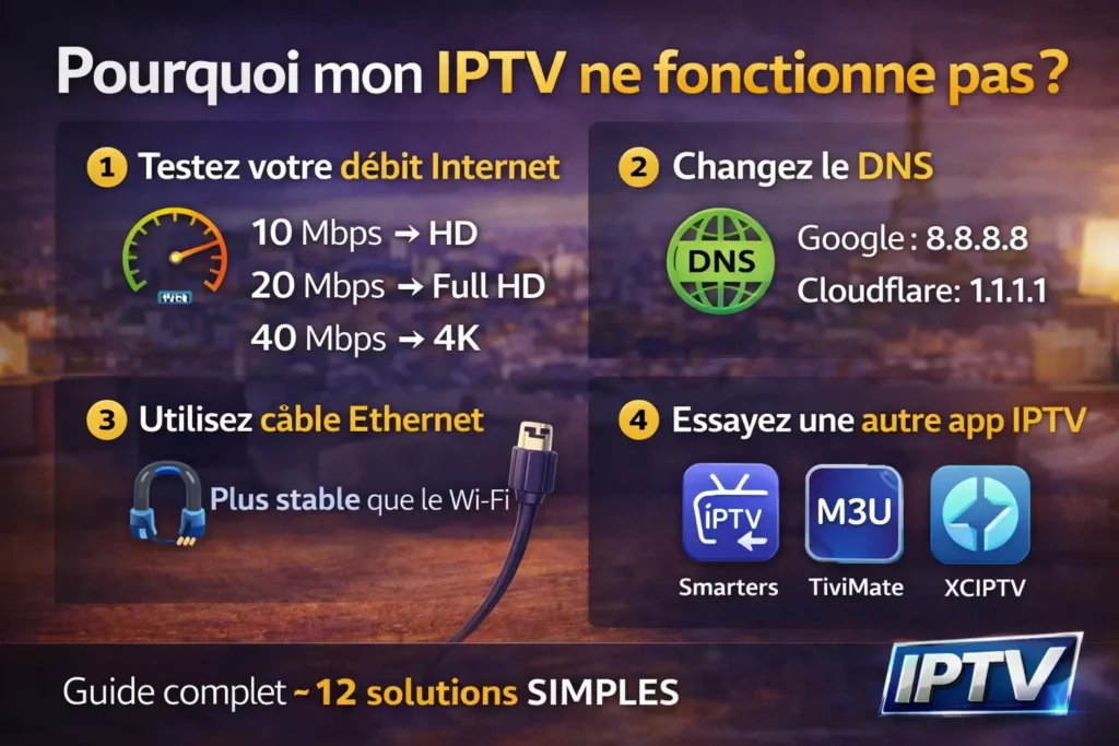 Pourquoi mon iptv ne fonctionne pas