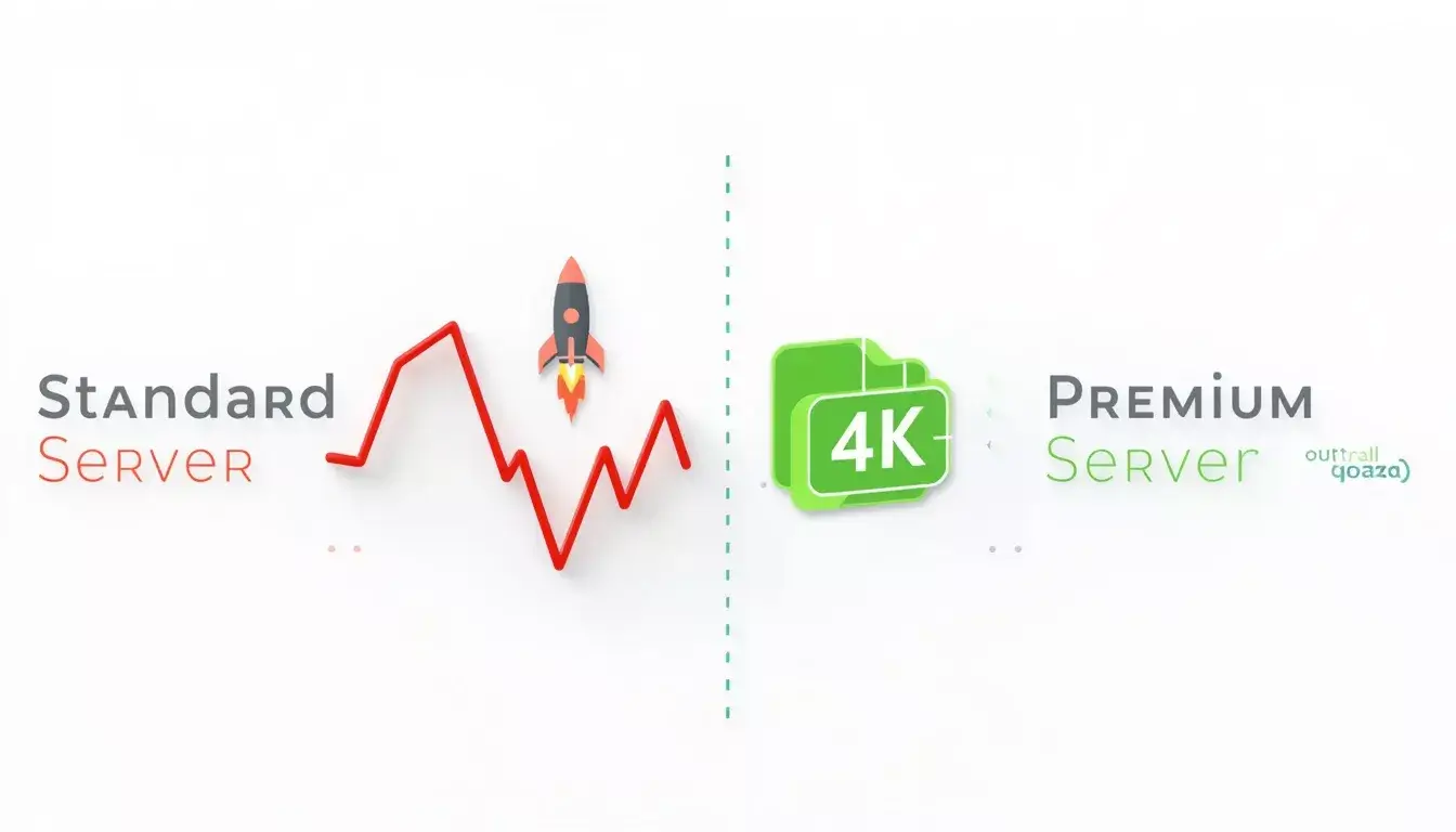 Comparatif stabilité serveur IPTV premium vs standard sans freeze.