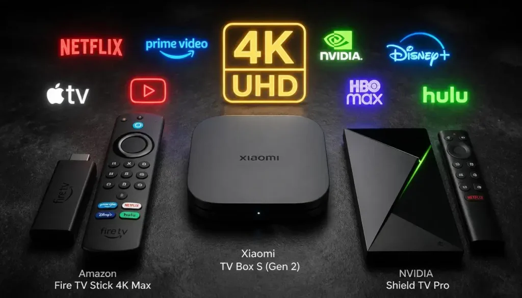 Comparatif de boitiers IPTV Amazon : Fire TV Stick, Xiaomi Box et Nvidia Shield